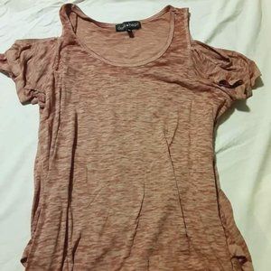 Mauve Cold Shoulder Top